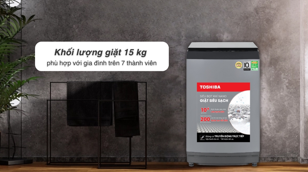 Máy giặt Toshiba Inverter 15 kg AW-DUM1600LV(SG)