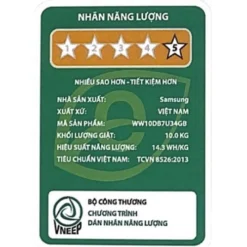 Máy giặt Samsung Inverter 10 kg WW10DB7U34GBSV