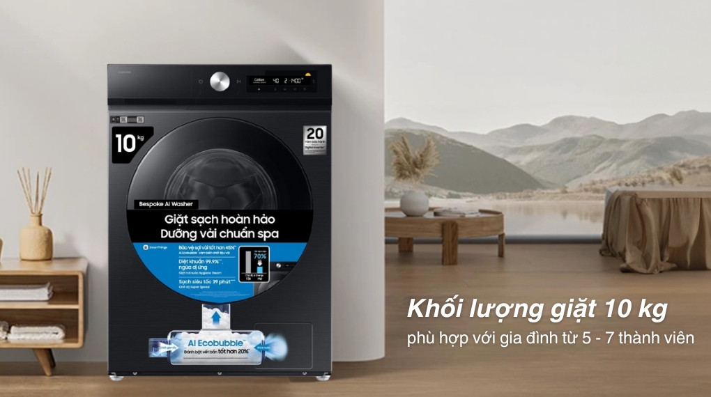Máy giặt Samsung Inverter 10 kg WW10DB7U34GBSV