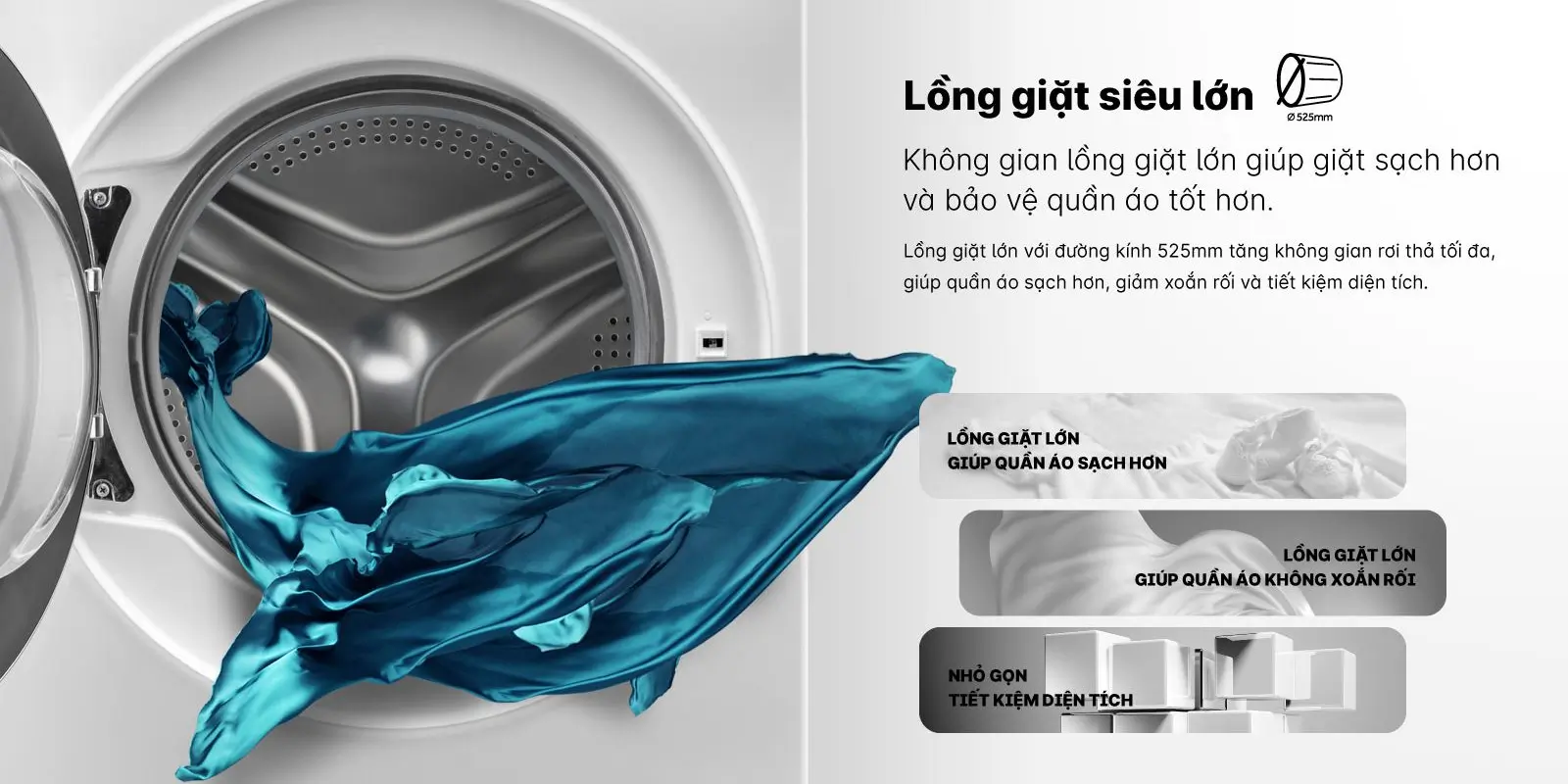 Máy giặt sấy Aqua Inverter 9 kg AQD-A902J.BK