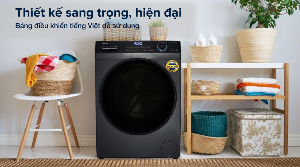 Máy giặt Aqua Inverter 11 kg AQD-D1102G.BK