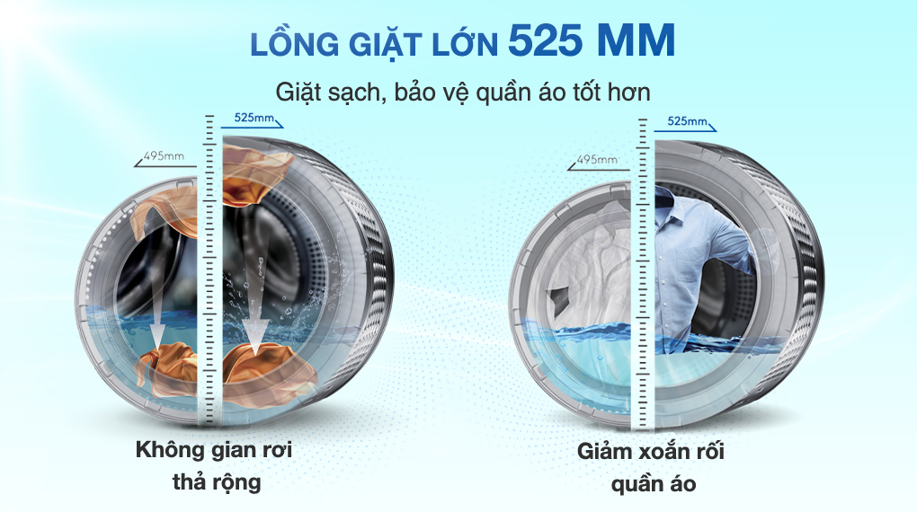 Máy giặt Aqua Inverter 10 kg AQD-DD1001G.PS