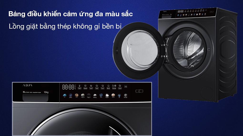 Máy giặt sấy Aqua Inverter 10 kg AQD-DDW1000J.BK