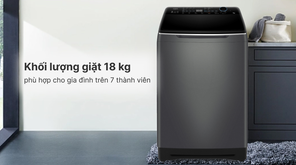 Máy giặt sấy Aqua Inverter 18 kg AQW-DR180UHT.PS