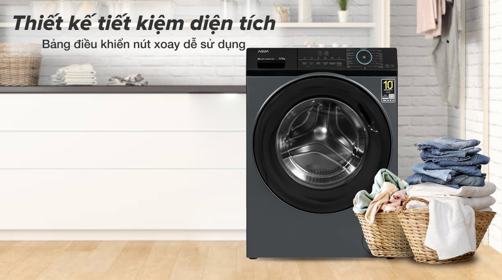 Máy giặt sấy Aqua Inverter 9.5 kg AQD-A952J.BK