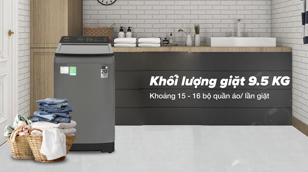 Máy giặt Samsung Inverter 9.5 kg WA95CG4545BDSV