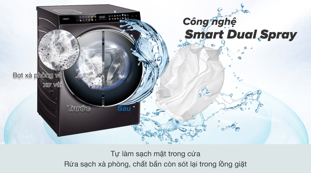 Máy giặt sấy Aqua AQD-DH1500G.PP 15/10kg