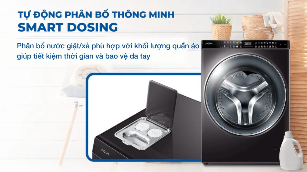 Máy giặt sấy Aqua AQD-DH1500G.PP 15/10kg