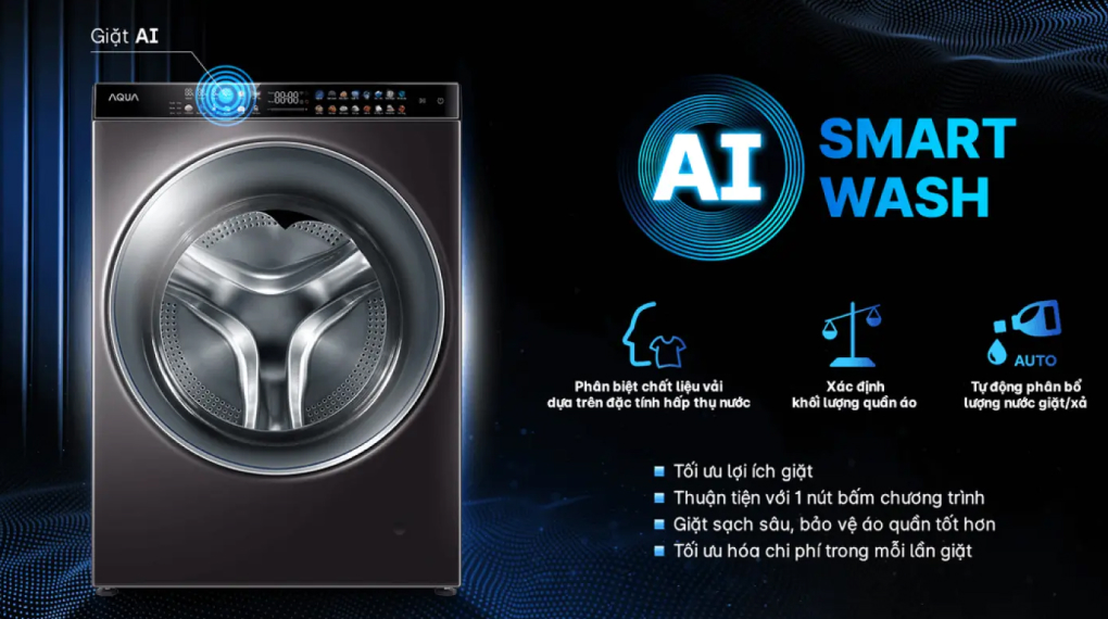 Máy giặt sấy Aqua AQD-DH1500G.PP 15/10kg