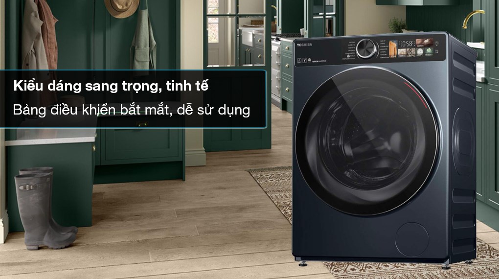Máy giặt sấy Toshiba Inverter giặt 10.5 kg - sấy 7 kg TWD-T27BZU115MWV(MG)