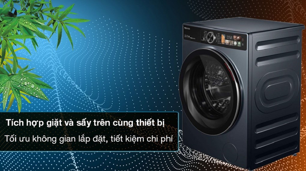 Máy giặt sấy Toshiba Inverter giặt 10.5 kg - sấy 7 kg TWD-T27BZU115MWV(MG)
