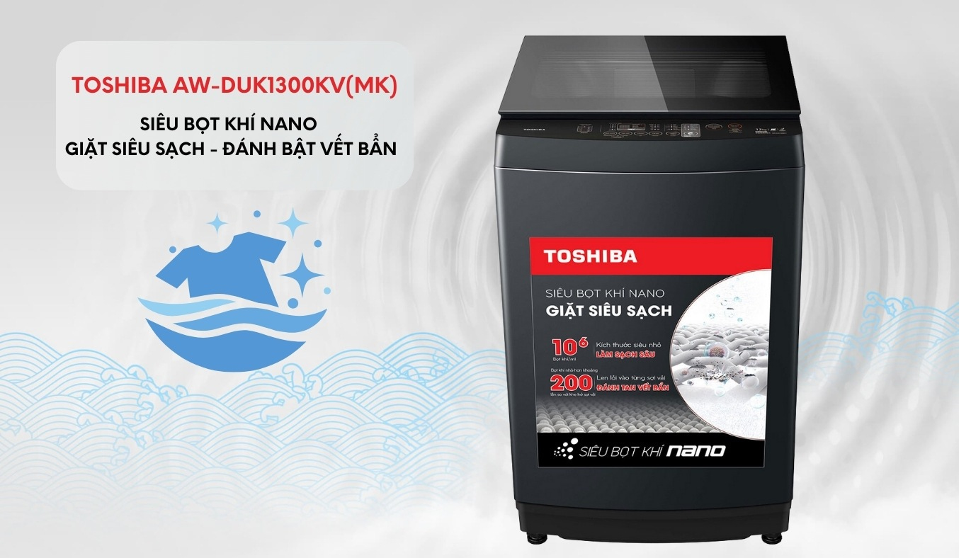 Máy giặt Toshiba Inverter 12 kg AW-DUK1300KV (MK)