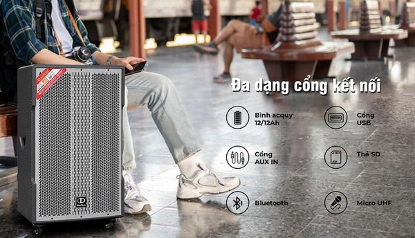 Loa kéo Dalton TS-15G500XP (Kèm 2 mic) 600W