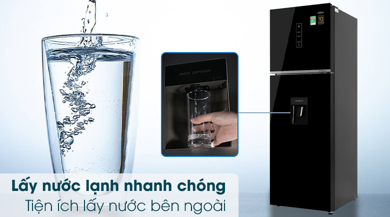 Tủ lạnh Aqua Inverter 347 lít AQR-T389FA(WGB)