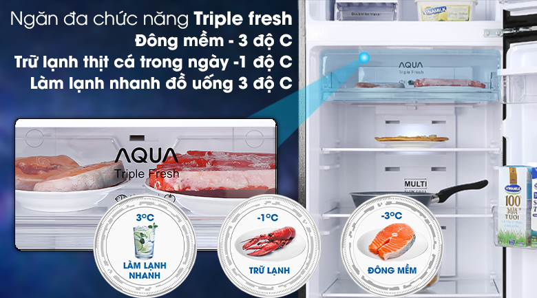 Tủ lạnh Aqua Inverter 347 lít AQR-T389FA(WGB)