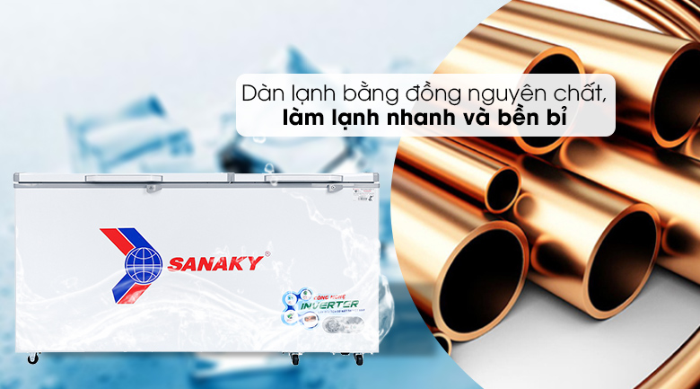 Tủ đông Sanaky Inverter 530 lít VH-6699HY3