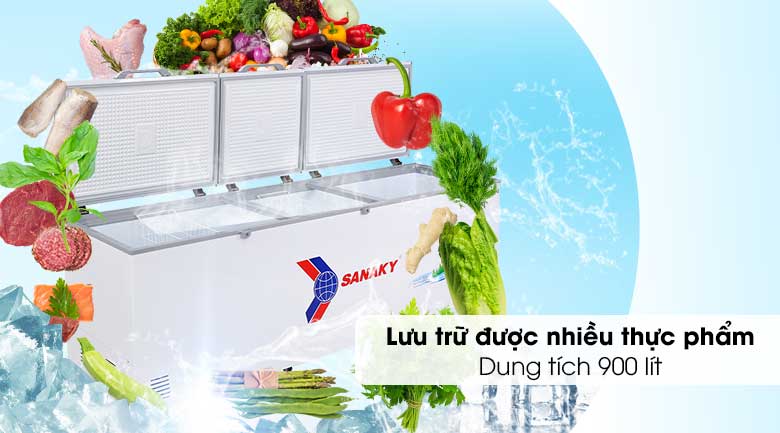 Tủ đông Sanaky 900 lít VH-1199HY