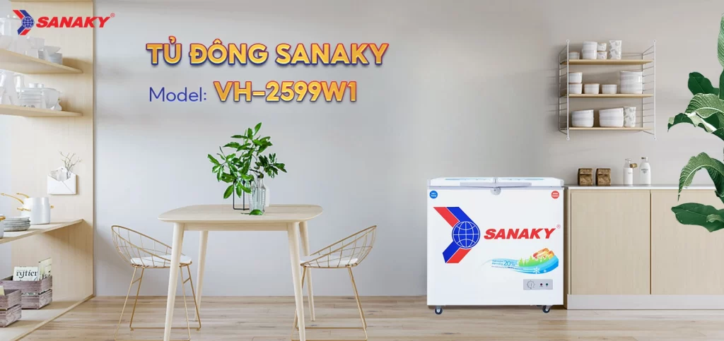 Tủ đông Sanaky 195 Lít TD.VH2599W1