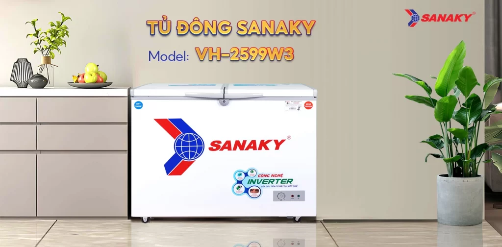 Tủ đông Inverter Sanaky 250 lít VH-2599W3
