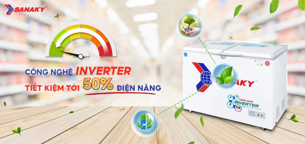 Tủ đông Inverter Sanaky 250 lít VH-2599W3