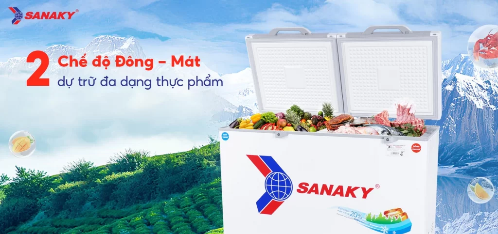 Tủ đông Sanaky 280 lít TD.VH4099W2KD