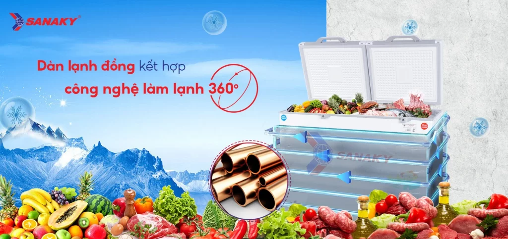 Tủ đông Sanaky 280 lít TD.VH4099W2KD