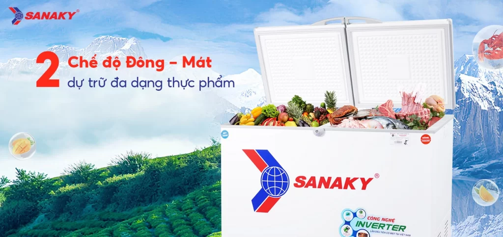 Tủ đông Sanaky Inverter 280 lít VH-4099W3