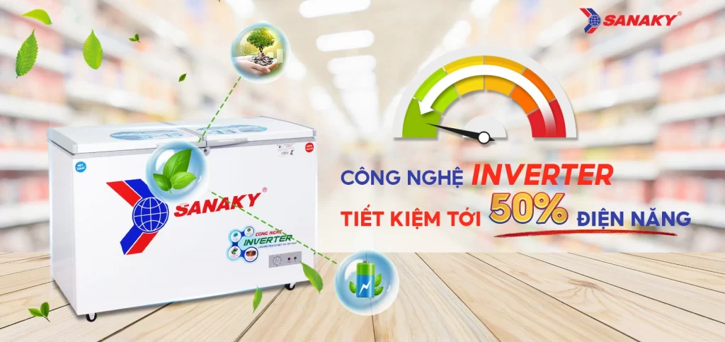 Tủ đông Sanaky Inverter 280 lít VH-4099W3