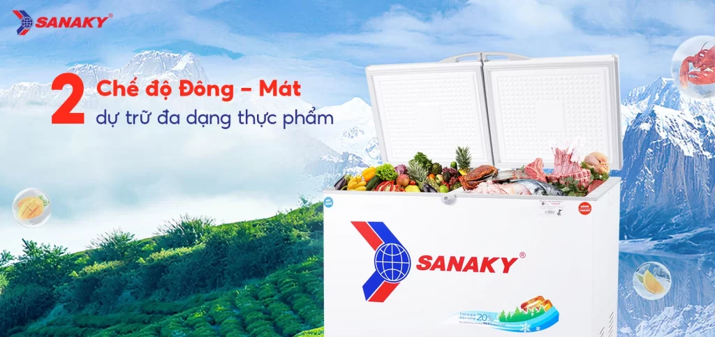 Tủ đông Sanaky 400 lít VH-4099W1