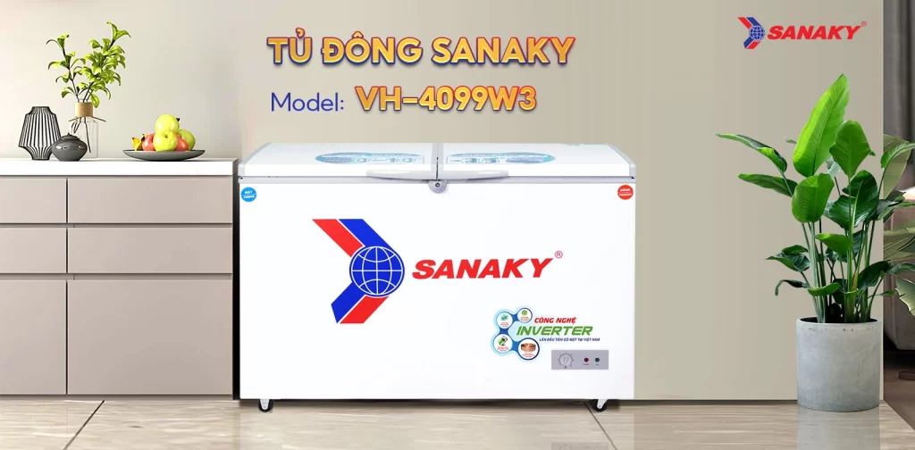 Tủ đông Sanaky Inverter 280 lít VH-4099W3