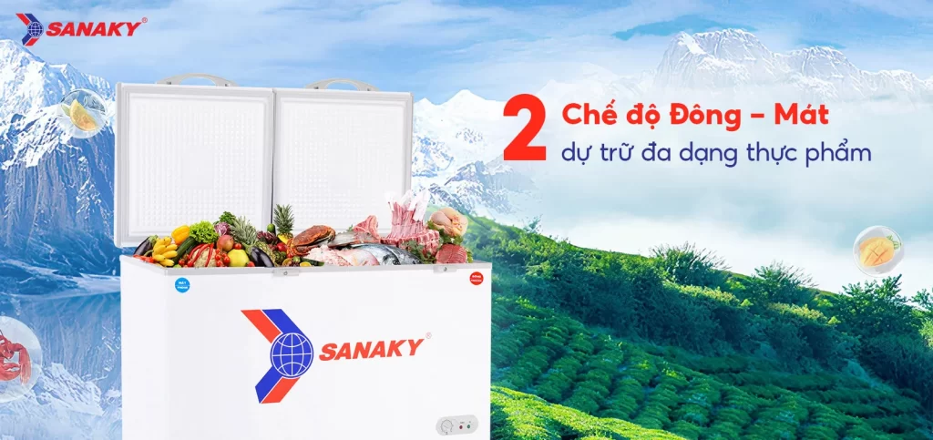 Tủ đông Sanaky 568 lít VH-568W2