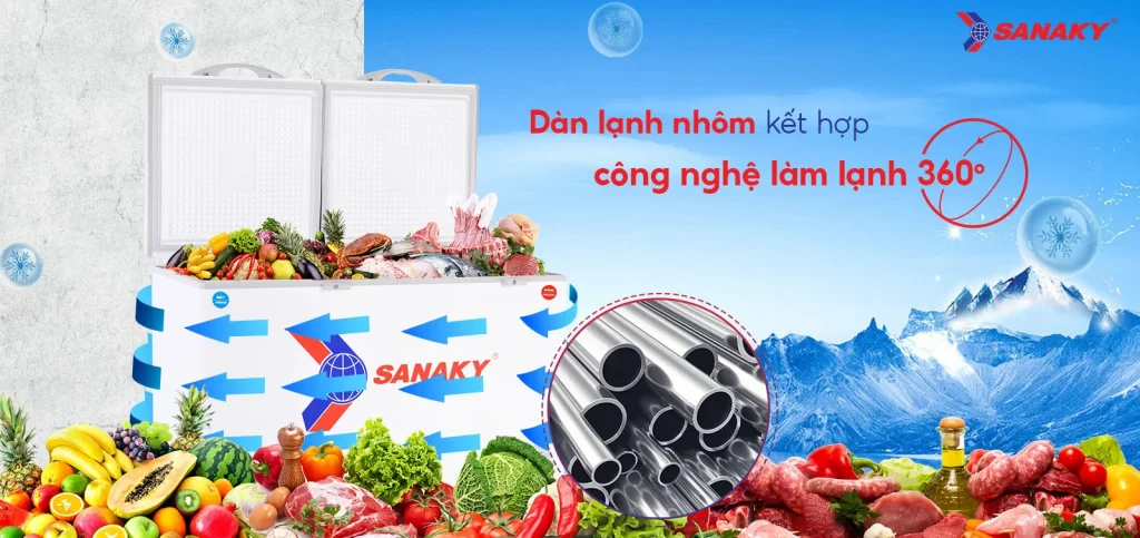 Tủ đông Sanaky 568 lít VH-568W2