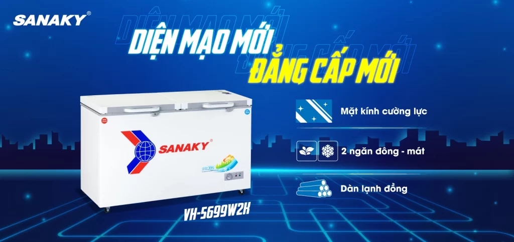 Tủ đông 365 lít Sanaky VH5699W2K