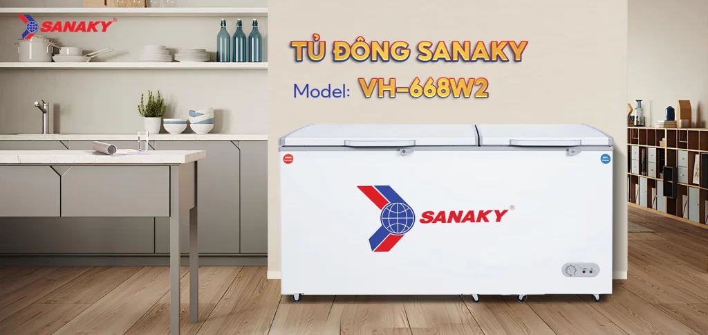 Tủ đông Sanaky 485 lít VH-668W2