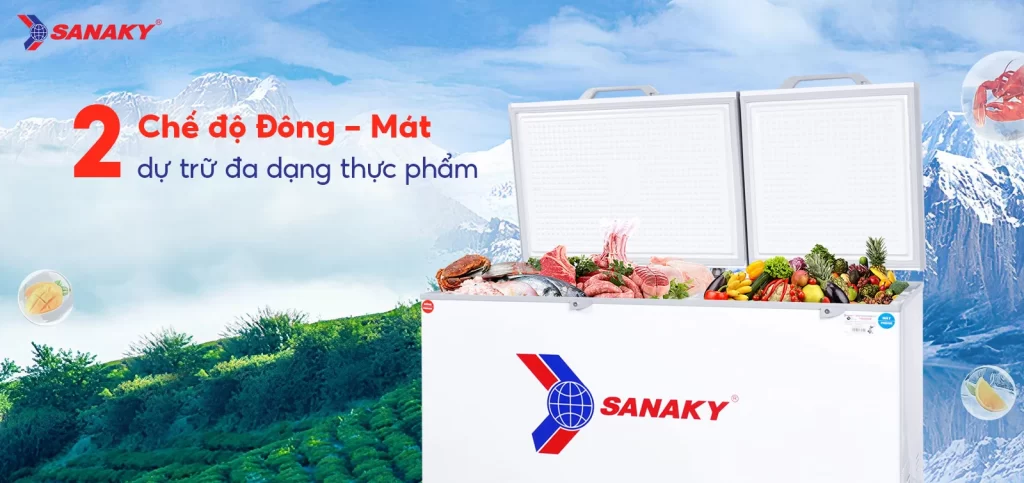 Tủ đông Sanaky 485 lít VH-668W2