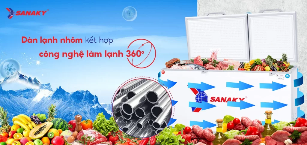 Tủ đông Sanaky 485 lít VH-668W2