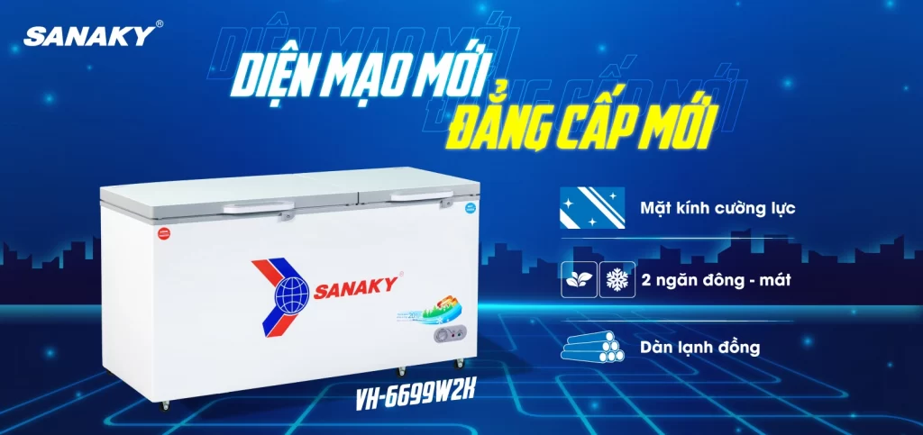 Tủ đông Sanaky 485 lít VH-6699W2K
