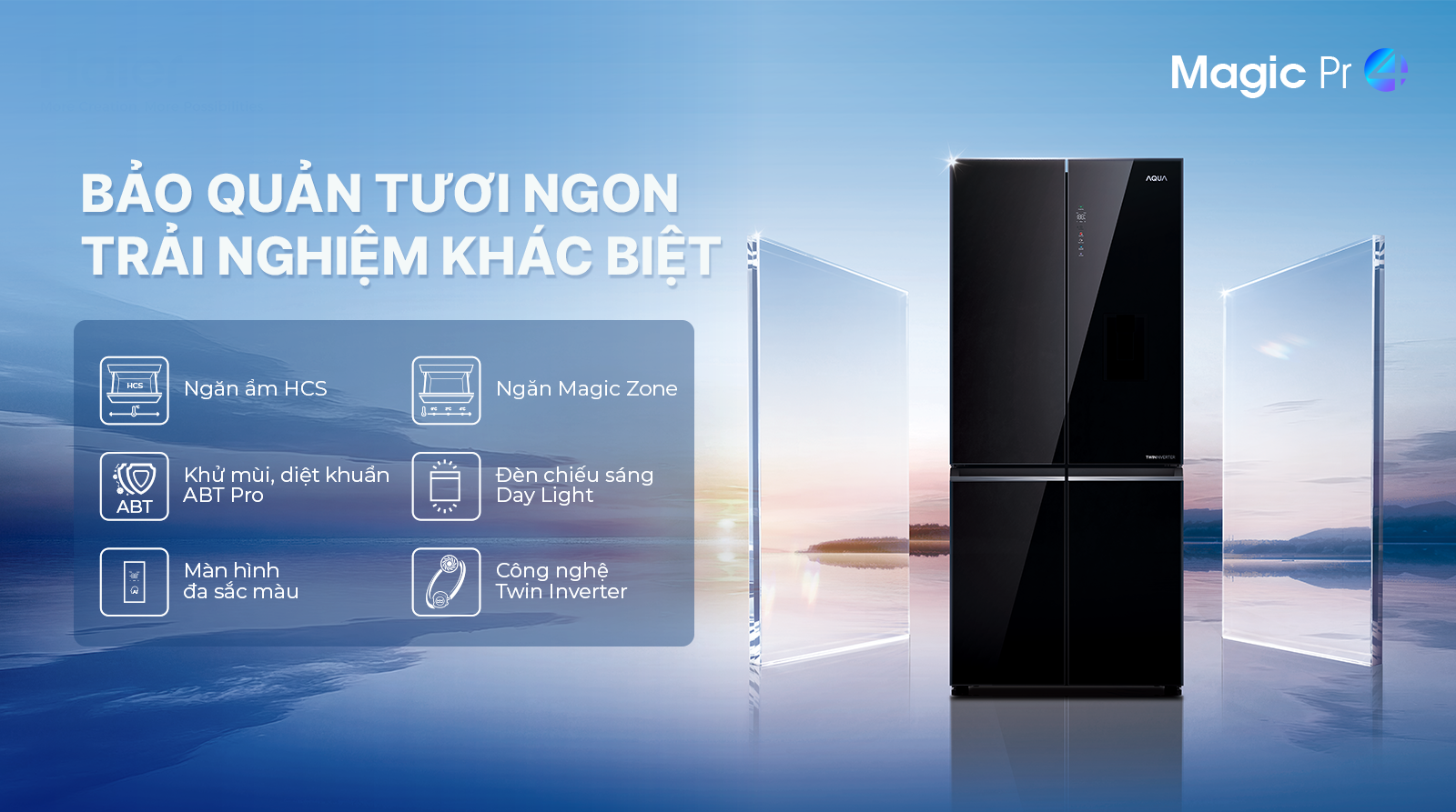 Tủ lạnh Aqua Inverter 529 lít AQR-M600XA(GB)