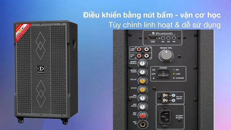 Loa kéo Dalton TS-12G400XP (kèm 2 mic) 500W