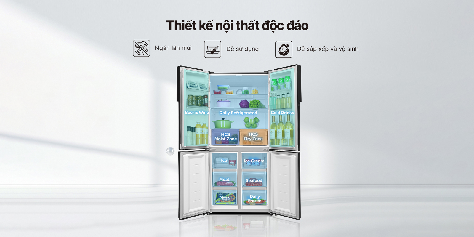 Tủ lạnh Aqua Inverter 456 lít AQR-M530EM(SLB)