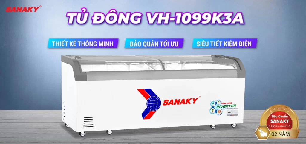 Tủ Đông Sanaky Inverter 750 Lít VH-1099K3A