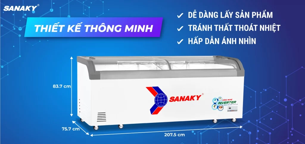Tủ Đông Sanaky Inverter 750 Lít VH-1099K3A