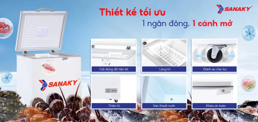 Tủ Đông Sanaky 100 Lít VH-150HY2