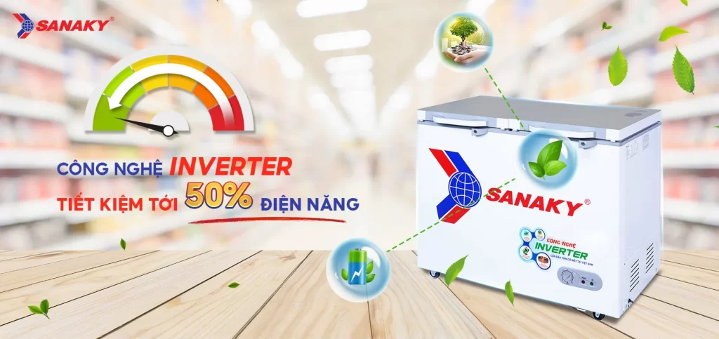 Tủ đông Sanaky Inverter 208 lít VH-2599A4K
