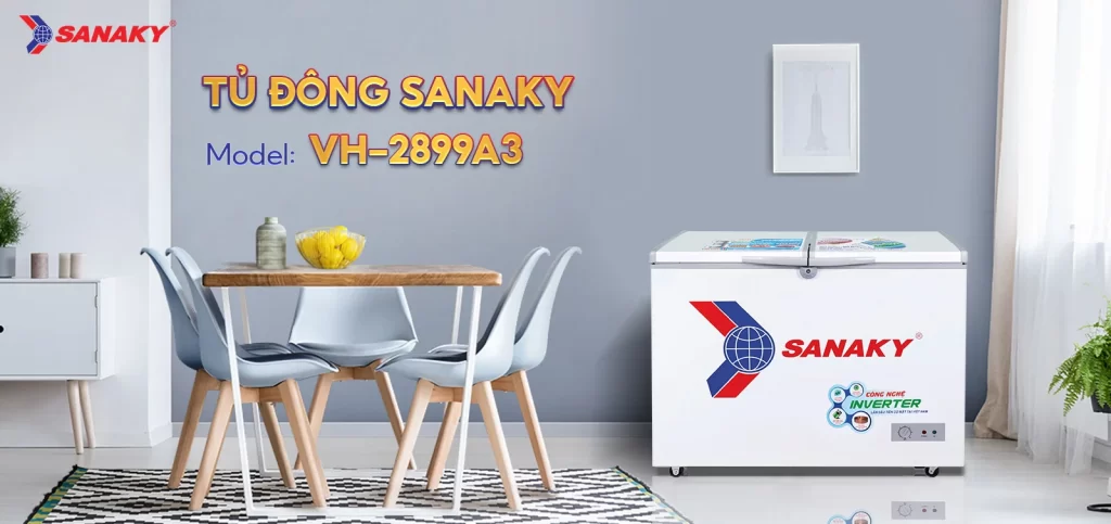 Tủ đông Sanaky Inverter 235 lít VH-2899A3