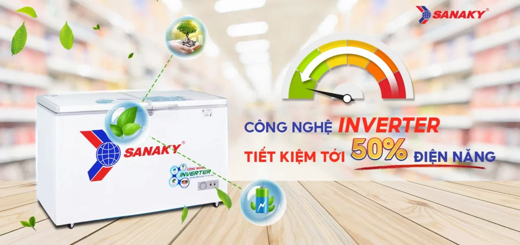 Tủ Đông Sanaky Inverter 270 Lít VH-3699A3