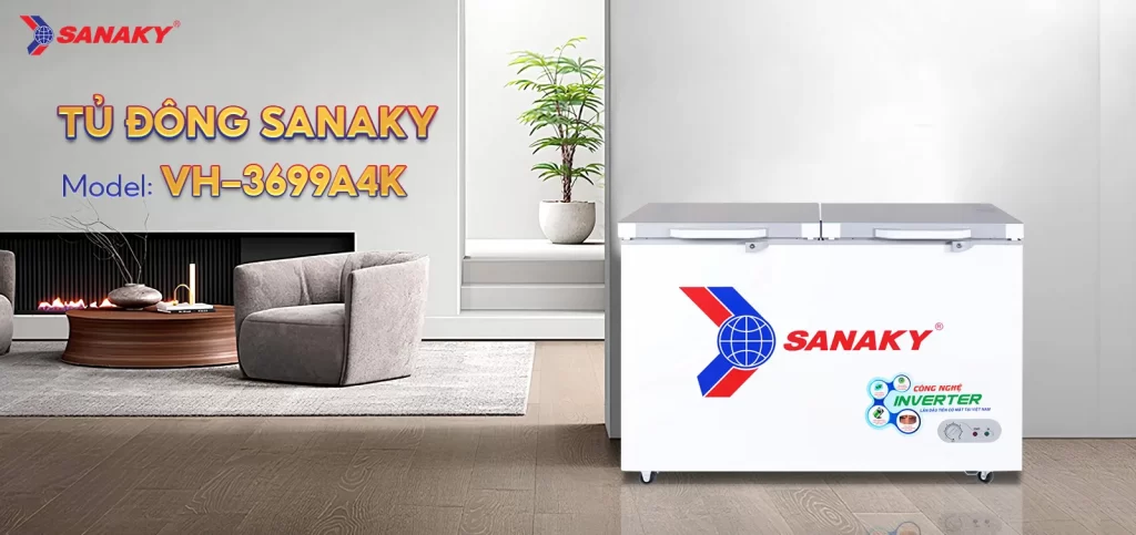 Tủ đông Sanaky Inverter 270 lít TD.VH3699A4K