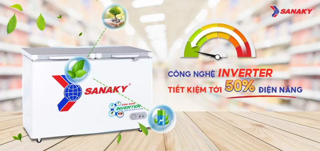 Tủ đông Sanaky Inverter 270 lít TD.VH3699A4K