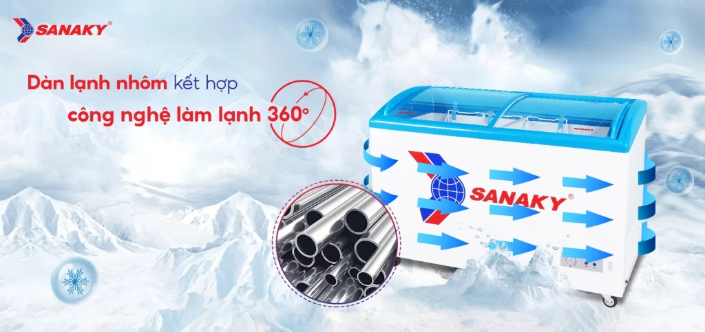 Tủ đông Sanaky 480 lít VH-482K 