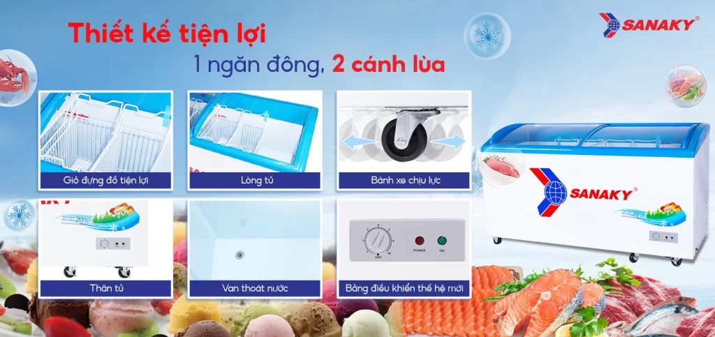 Tủ đông Sanaky 600 lít VH6899K